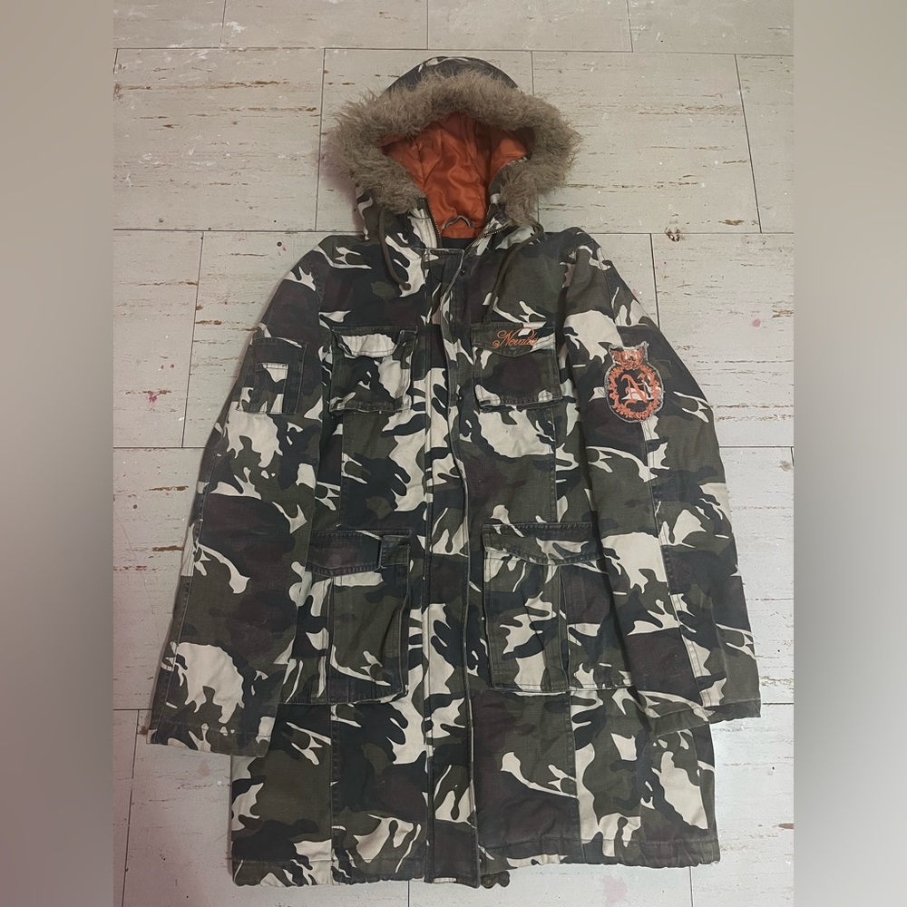 Women’s Camouflage Parka with Fur Hood